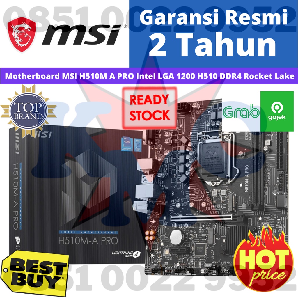 Jual Motherboard MSI H510M A PRO Intel LGA 1200 H510 DDR4 Rocket Lake ...