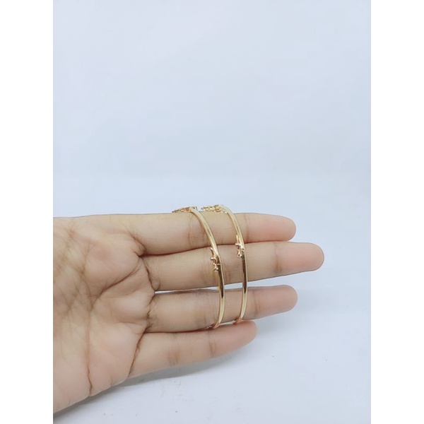 GELANG PERAK ASLI LAPIS EMAS 925/GELANG BANGLE KUPU-KUPU/GELANG SILVER ASLI/GELANG FASHION WANITA