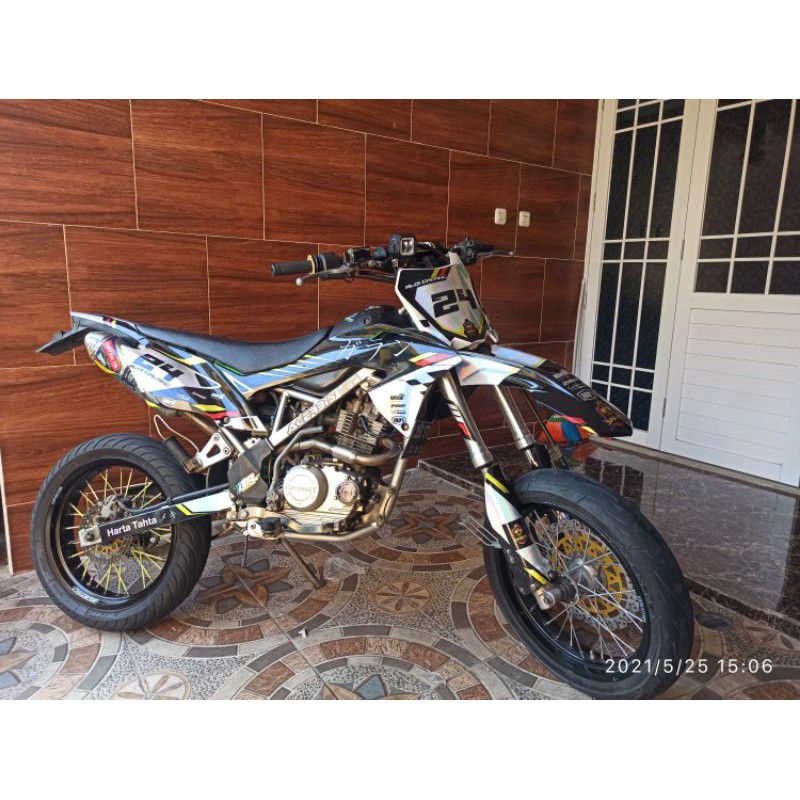 Decal Sticker KlX BF Full Chrome Hologram/Pelangi(Dtracker, KLX BF 150, KLX S)(BAHAN MAXDECAL)COD