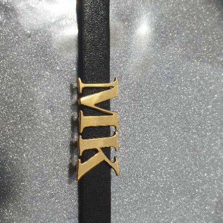 Gelang Huruf Inisial Nama bisa Pilih Warna Gelang Kulit Gold Emas Asli bisa pilih Huruf