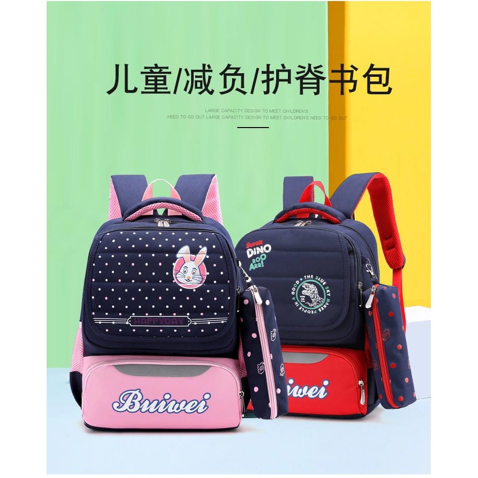 RASTA_BAGS17 / TAS ANAK / TAS ANAK SEKOLAH / TAS ANAK PEREMPUAN /TAS RANSEL ANAK MOTIP SUPER DINO