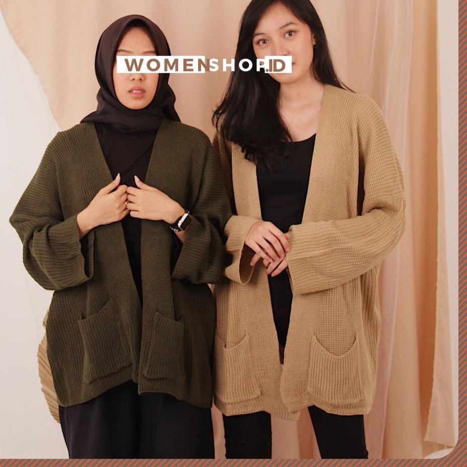 Lavina Cardigan Rajut Oversize by Womenshopid / Outer Knit Cardigan / Kardigan Rajut Pum 