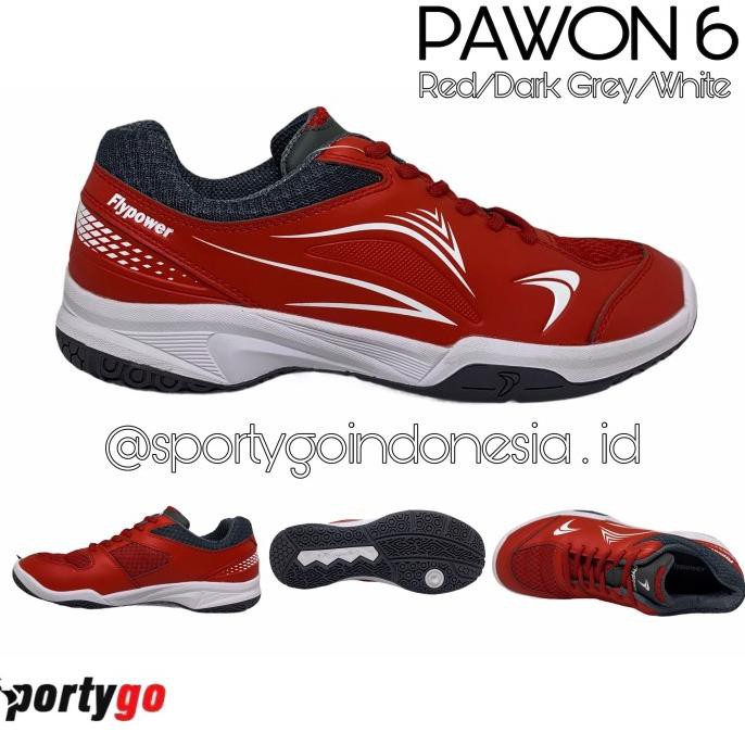 sepatu badminton flypower pawon 6 original / sepatu badminton anak