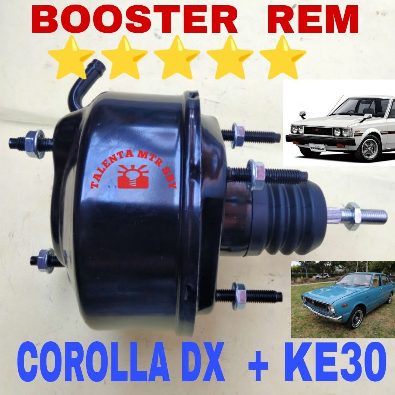 BERGARANSI . BOSTER REM COROLLA DX KE70 DAN KE30 BRAKE BOOSTER KE 30 SNEL KE30  VAKUM SERVO