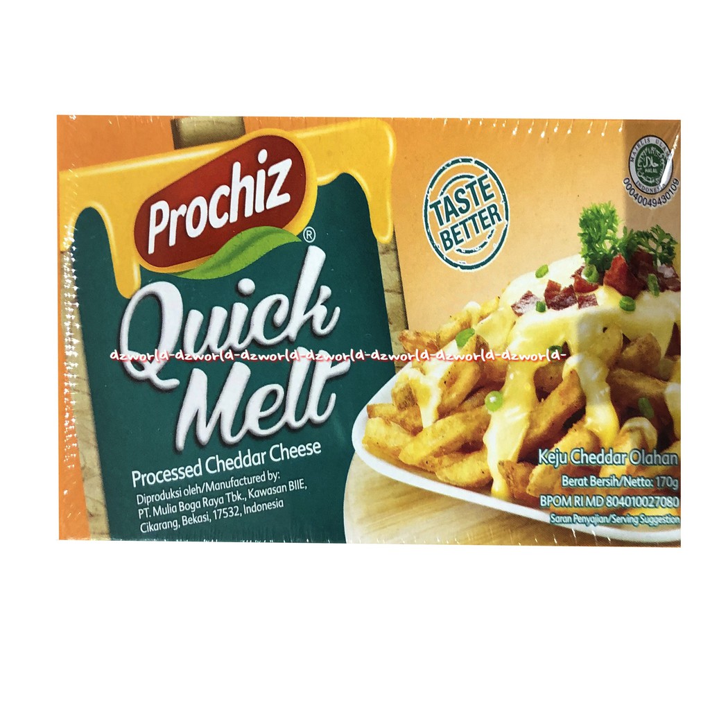 Prochiz Quick Melt Cheddar Cheese Keju Olahan Cheddar 170gr