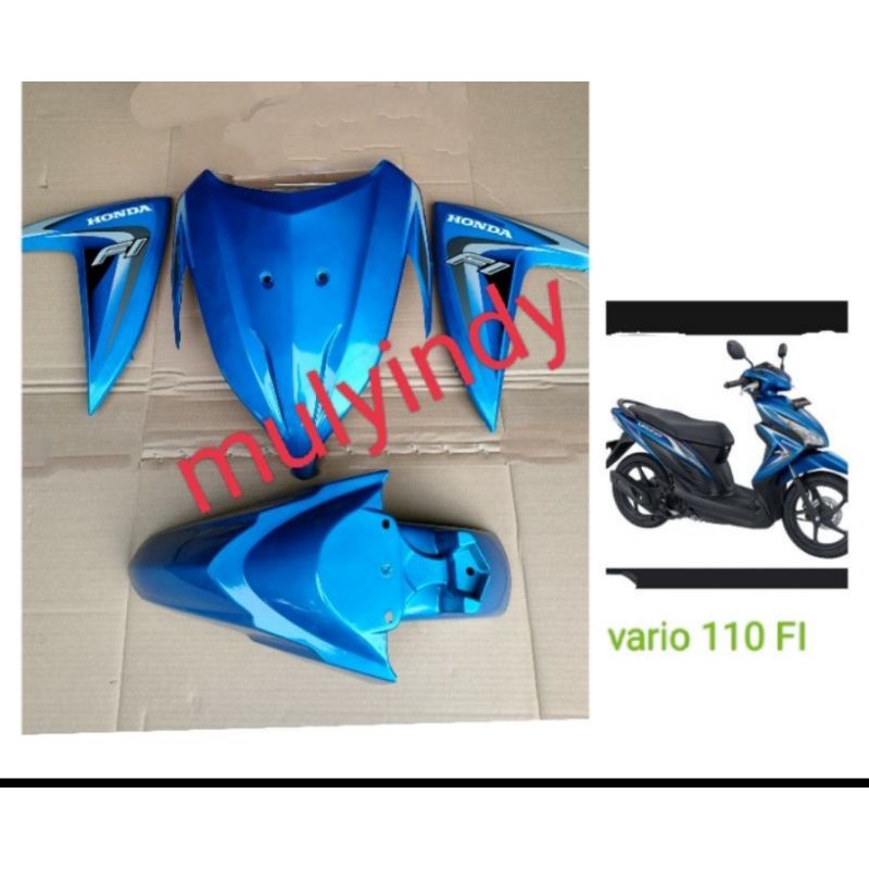 paket body bodi depan tameng sayap spakbor vario 110 fi biru