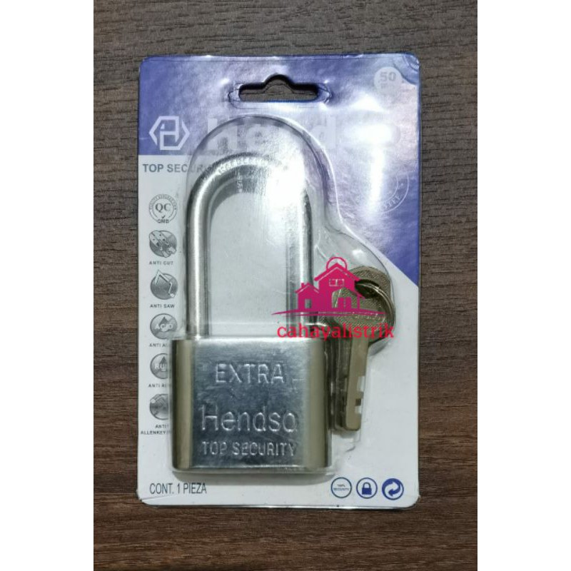 Gembok Putih Anti Rust Anti Maling Anti Cut 4.8