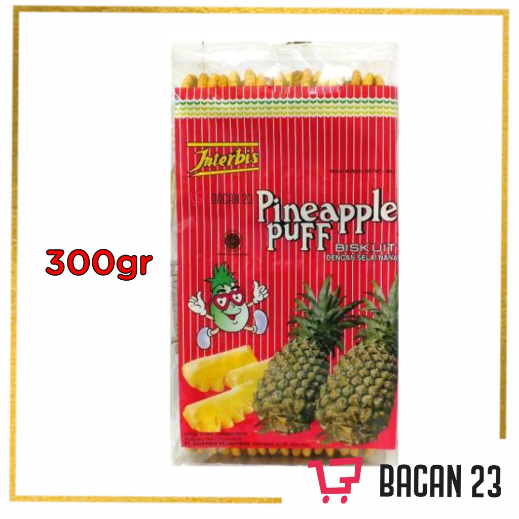 

Interbis Biscuit Pineapple Puff ( 300gr ) / Biskuit Selai Nanas / Bacan23 - Bacan 23