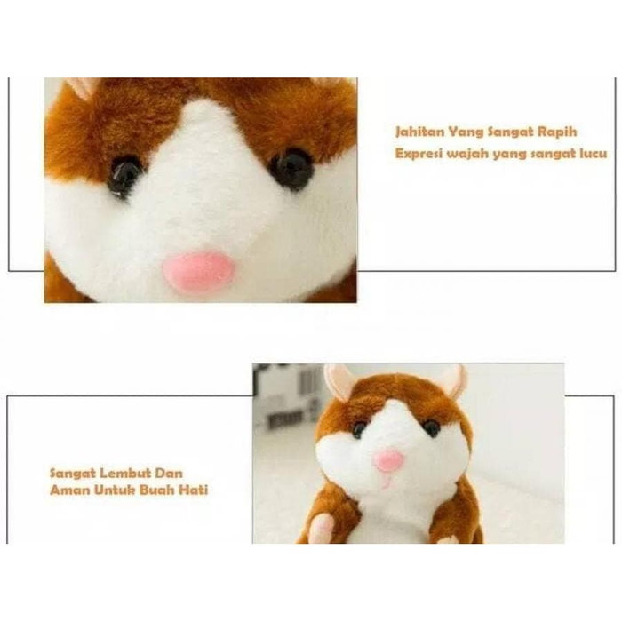 Talking Hamster Plush Toy Original (Boneka Bisa Bicara)