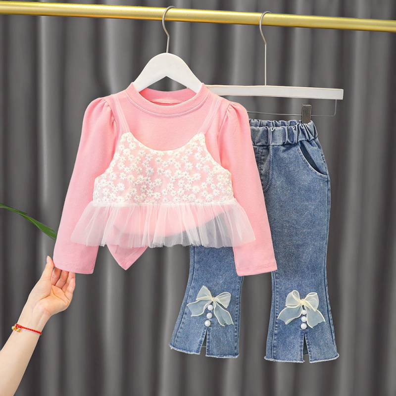 [Cocobaby Jakarta] Setelan Anak Perempuan Stelan Anak Bayi Perempuan Rompi Bunga Putih