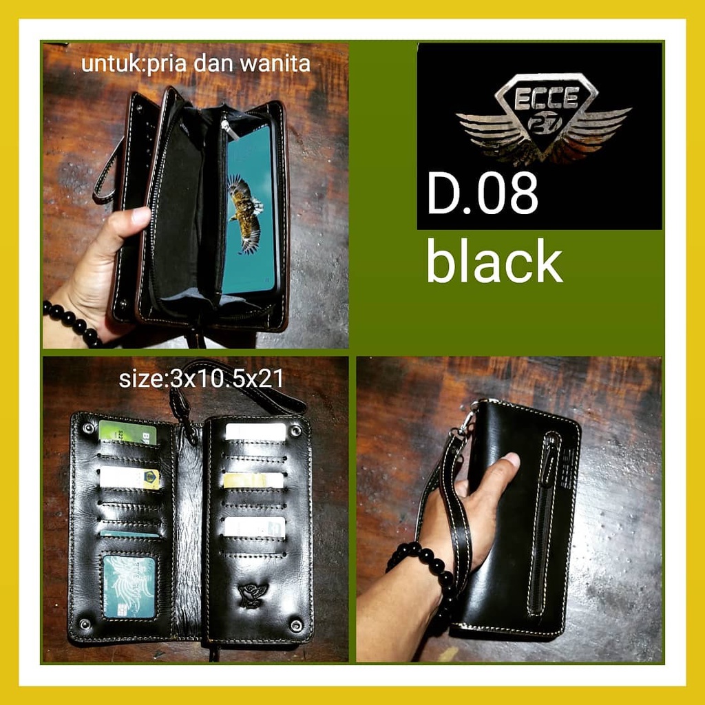 D.08  | Kulit Asli | Merek Resmi | Dompet kulit ECCE 27