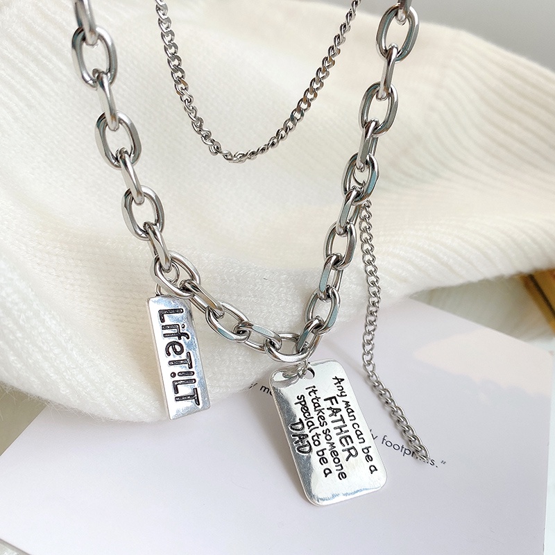 Titanium Steel Necklace Accessories Light Luxury Hip-hop Clavicle Chain Personality