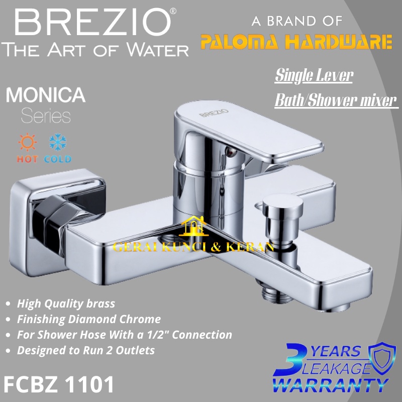 BREZIO FCBZ 1101 Keran Mixer Bath Shower Mandi Panas Dingin Kran Air