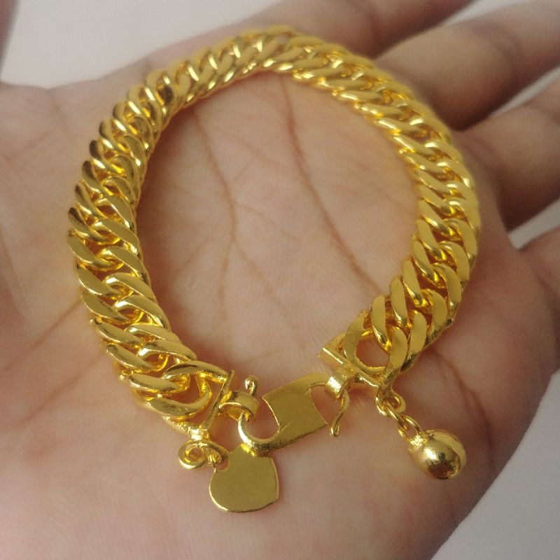 Gelang Lapis Emas Motif Rantai Lipan Lebar
