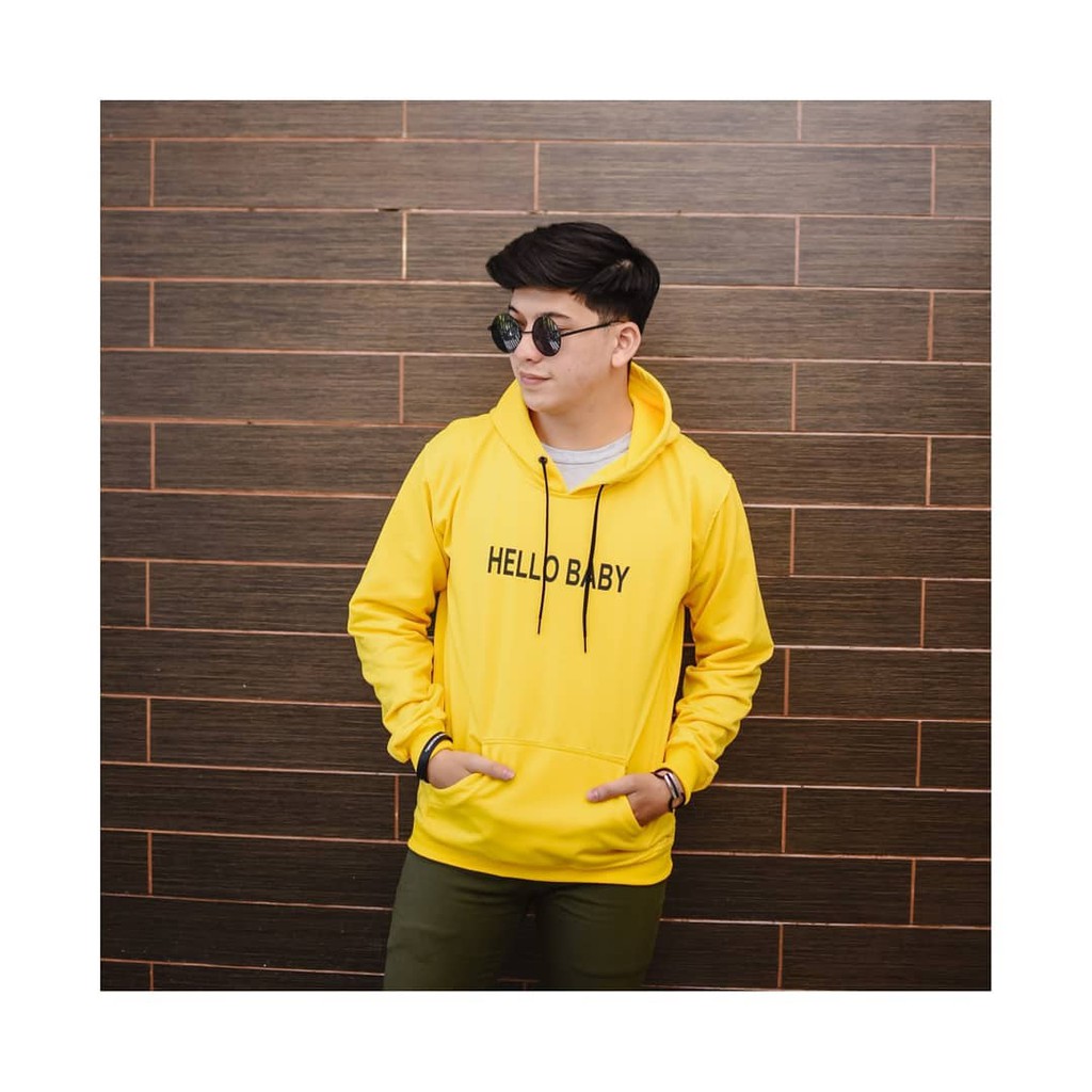HOODIE HELLO BABY HOODIE TEBAL / HOODIE UNISEX