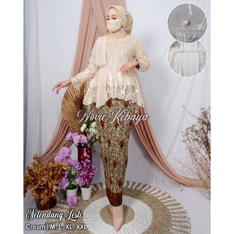 SETELAN KEBAYA PESTA MODERN SET KEBAYA TANAH ABANG SELENDANG LESTI NOVIE KEBAYA