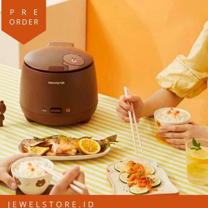 Jual TERLARIS ! JOYOUNG Line Friends Rice Cooker 1,5L Bear Brown and