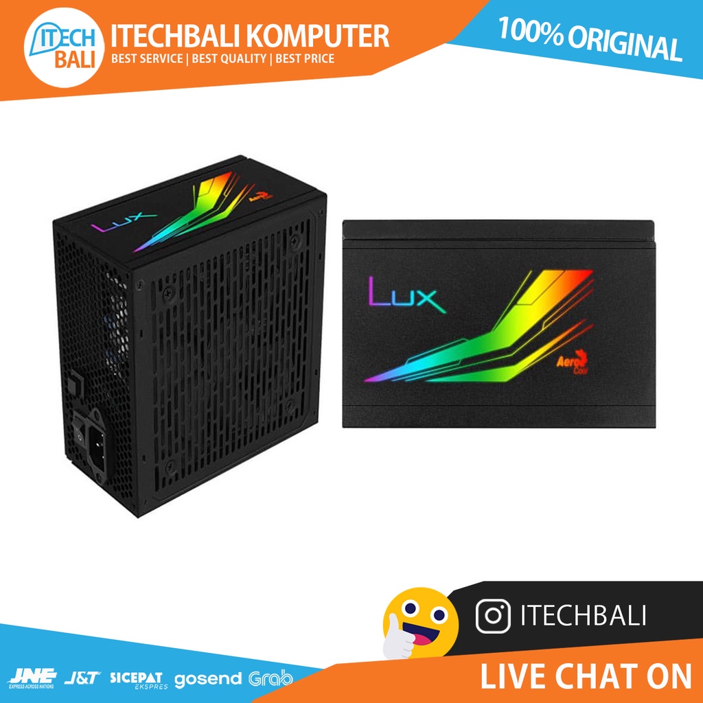 PSU AEROCOOL LUX 550W 650W 80+ Bronze RGB  | ITECHBALI