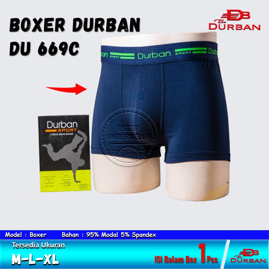 Celana Boxer Pria Durban Sport DU 669C Isi 1Pcs