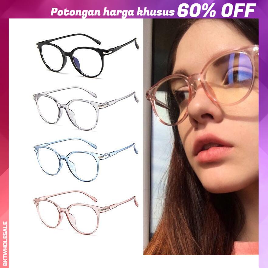 Kacamata Anti Radiasi Lensa Transparan Retro Vintage Frame Eyeglasses KACA MATA PRIA WANITA