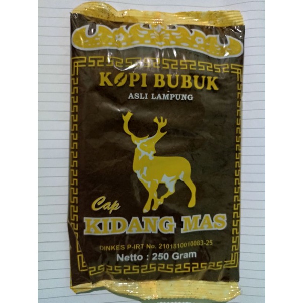 

KOPI BUBUK KIDANG MAS 250 gram ASLI LAMPUNG