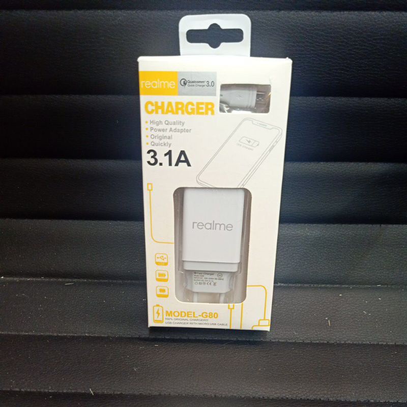 Travel Charger Branded Model A80 3.1A With Cable Micro USB