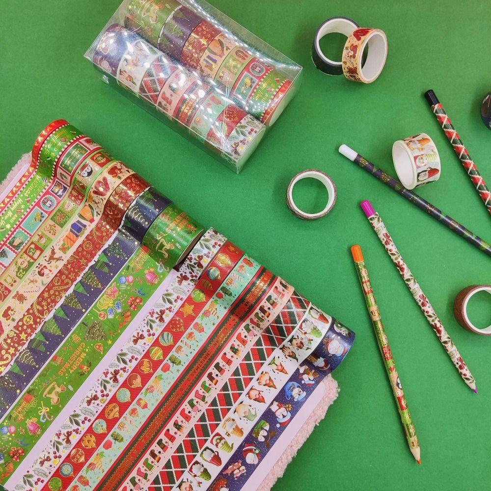 Preva 16pcs/set Washi Tape Sastra Merry Christmas Scrapbooking Little Fresh Kreatif Alat Tulis INS DIY Bahan