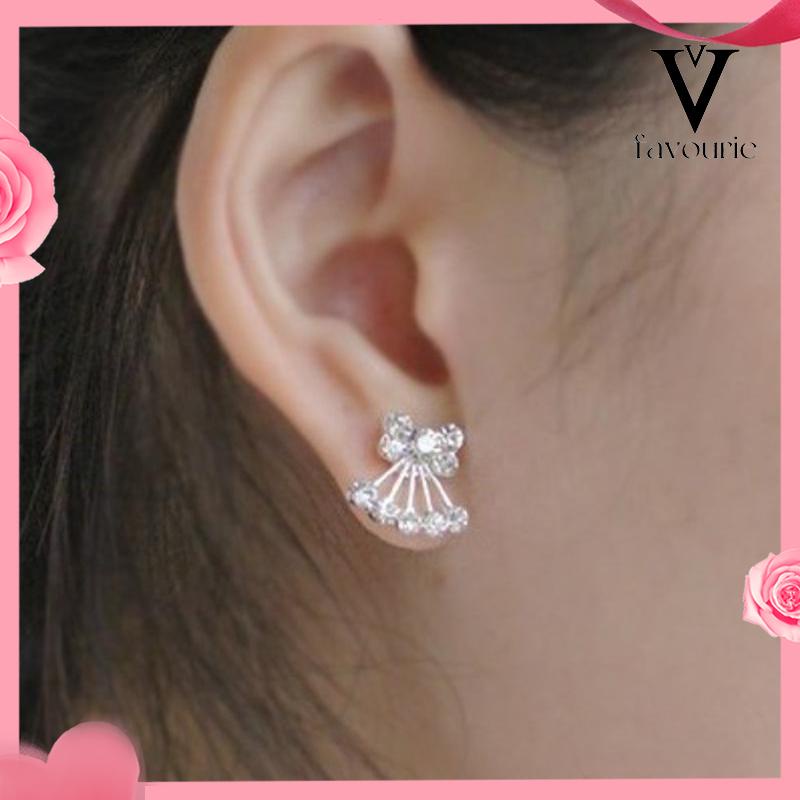 [COD]Pearl Flash Diamond Stud Earrings Anting Perhiasan Kecil-FA