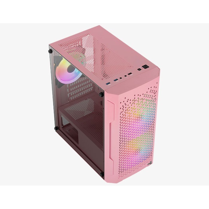 Case Aerocool Trinity Mini FRGB Pink | mATX | 3X RGB FAN