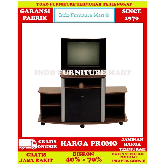 Meja Tv Rak Tv Minimalis Lemari Bufet Activ Neo 100 Light Wenge