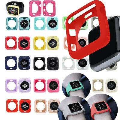 multicolore soft silicone case for iwatch size 45mm 41mm 44mm 42mm 40mm 38mm for apple watch series 