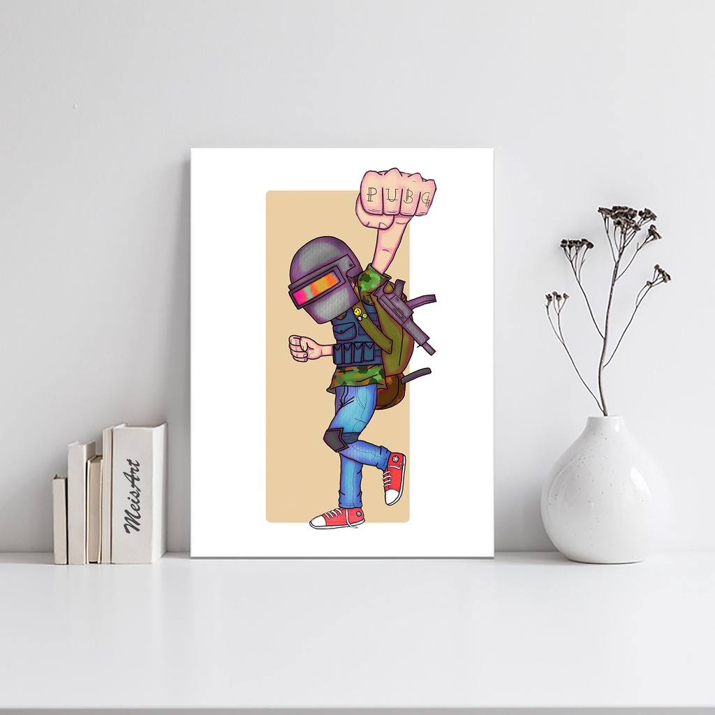 Hiasan Dinding Rumah PUBG / Hiasan Kamar PUBG / Wall Decor PUBG 9MM / Poster Kayu PUBG / Hiasan Mini