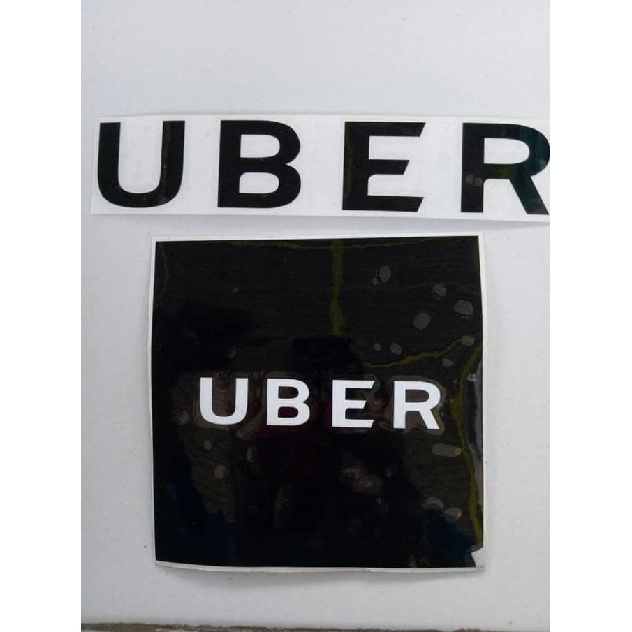 (Hot) Stiker Helm Uber Kuning - Ready