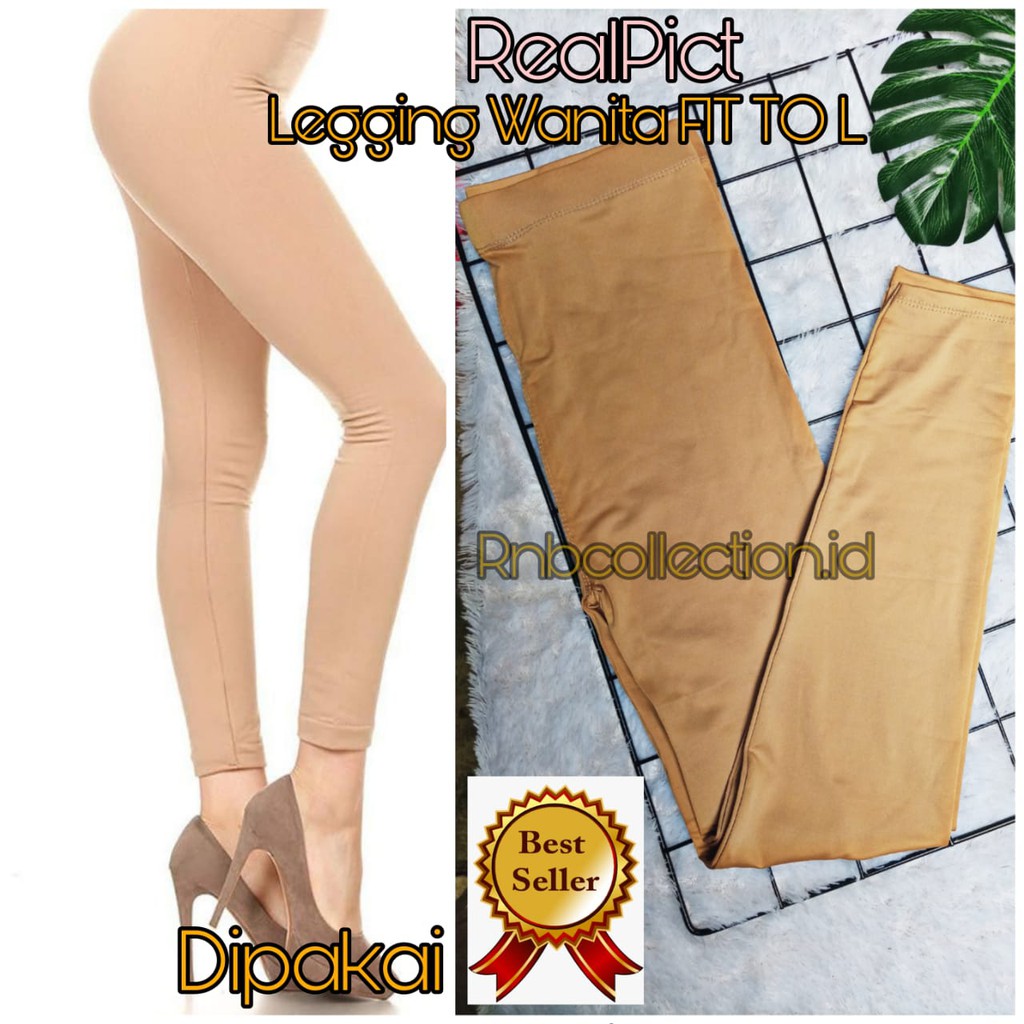 Celana Legging Wanita Bahan Bagus Spandek Licin Legging Wanita Ukuran 25-55 KG