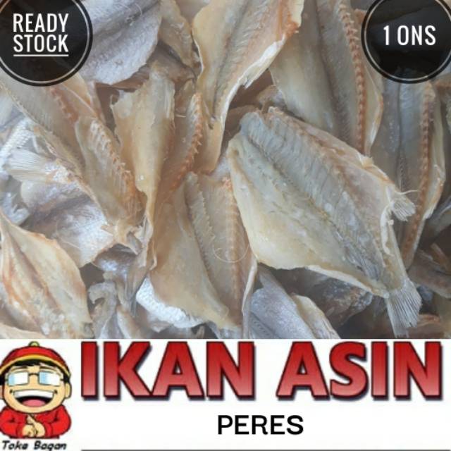 

Ikan Asin PERES ASIN/TAWAR 100 gr cap TOKE BAGAN SIAPI API