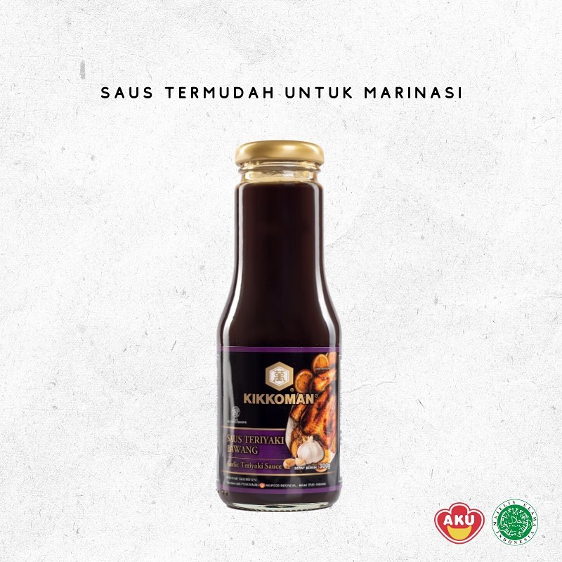 

Kikkoman Teriyaki Garlic Sauce 300g HALAL Saus Terikyaki Bawang