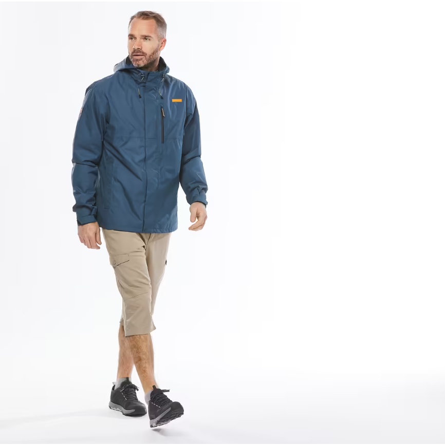 QUECHUA NH500 Jaket Pria Untuk Hiking Waterproof Terdapat 4 Kantong