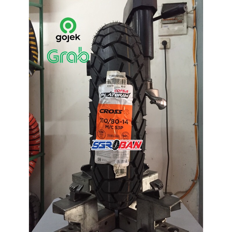 BAN CORSA CROSS S 110/80-14 TUBELESS CORSA PLATINUM BEAT STEET XRIDE VARIO PROMO