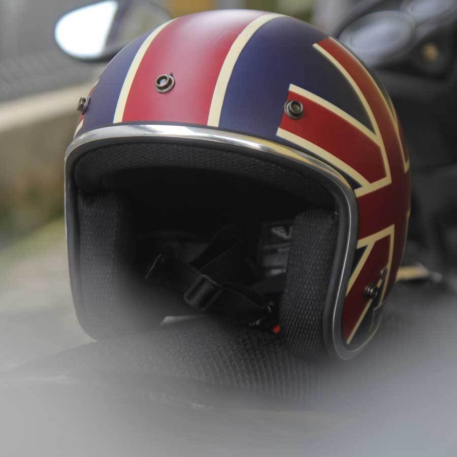 Helm Retro SADA Unionjack Doff (Bogo/Retro/Klasik/Vespa)