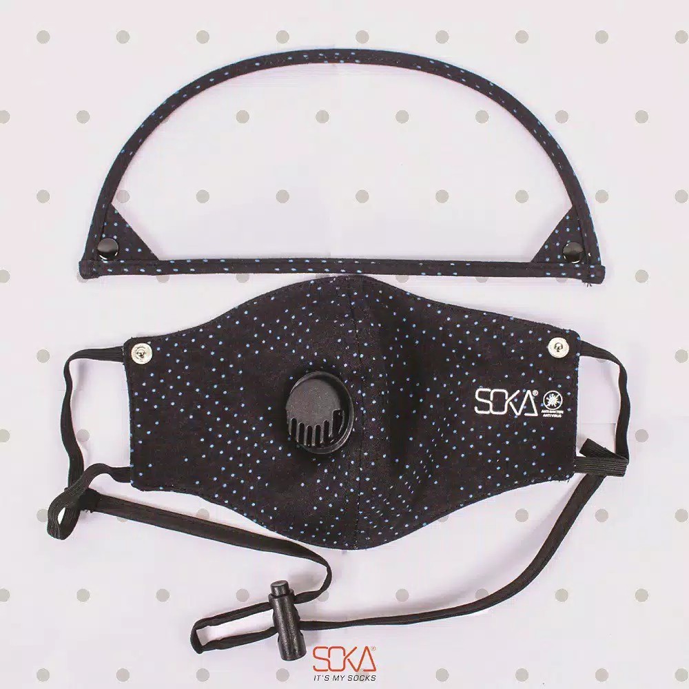 Masker Motif - Masker faceshield Airflow - Masker SOKA