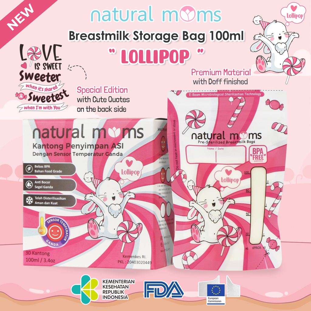 NATURAL MOMS BREASTMILK STORAGE BAG 100ML