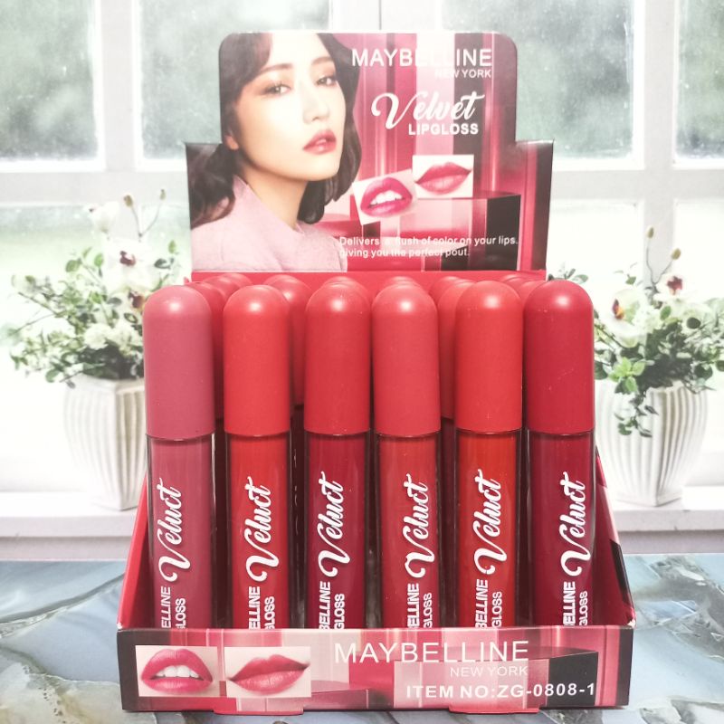 PROMO 6PC!! LIPGLOSS  VELVET 6 WARNA R8066-02 RVLN