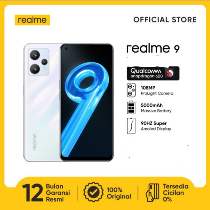 Realme 9 8/128 GB (108MP Prolight Camera Snapdragon 680 AMOLED Display