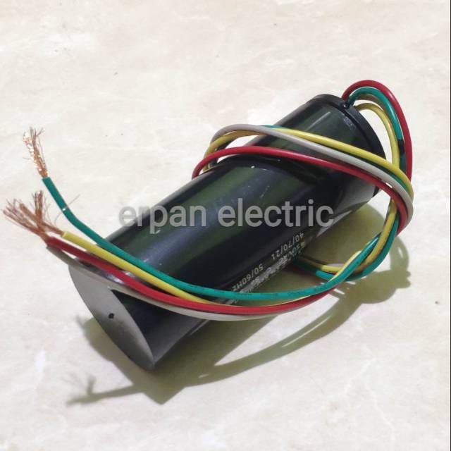 CAPASITOR MESIN CUCI 4 KABEL 6uF + 12uF