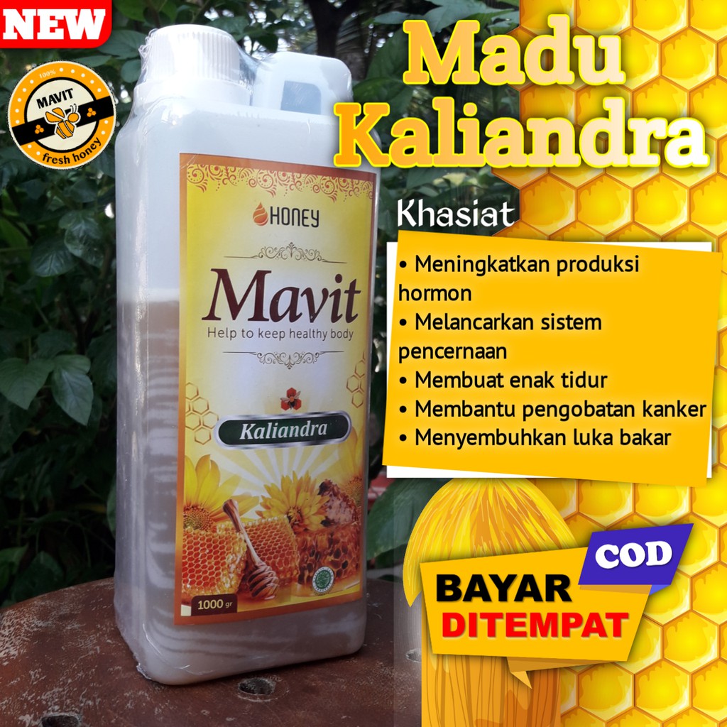 

MADU KALIANDRA 1000gr MADU HERBAL ALAMI / MADU MURNI ASLI - Meningkatkan daya tahan tubuh - Sebagai Antioksidan - Melancarkan sistem pencernaan - Sebagai sumber nutrisi - Menambah tenaga - Memelihara kesehatan dan kebugaran tubuh | GROSIR & ECERAN