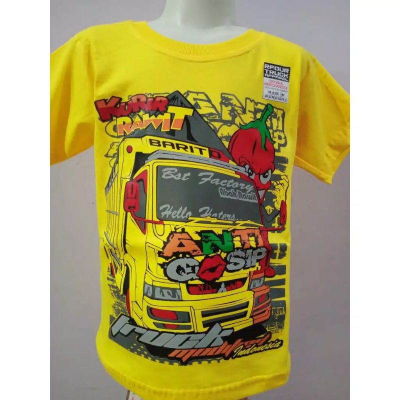 KAOS TRUCK ANAK ANTI GOSIP KAOS TRUCK KURIR RAWIT KAOS ANAK UMUR 1 - 6 TH KAOS TRUCK MANIA BAJU ANAK