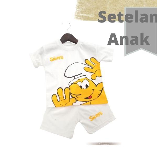 |1| Setelan Pakaian Bayi | Baju Anak Putih Print