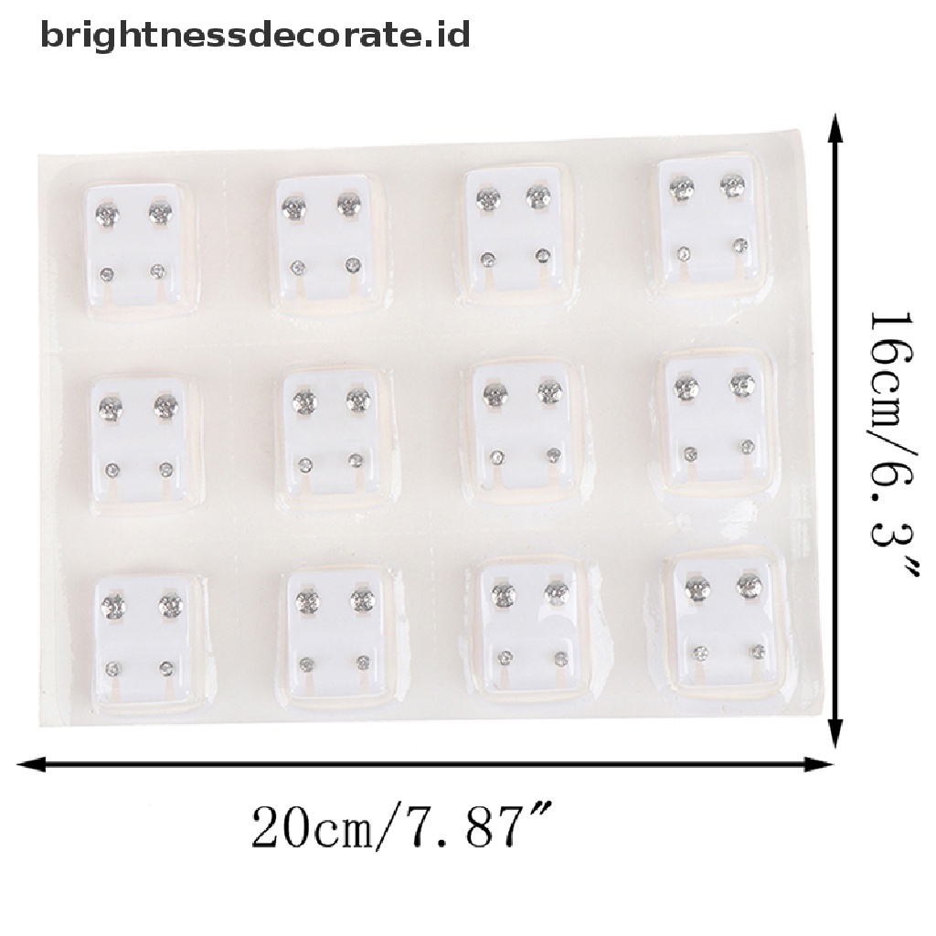 12 Pasang Anting Stud Medis Bahan Baja