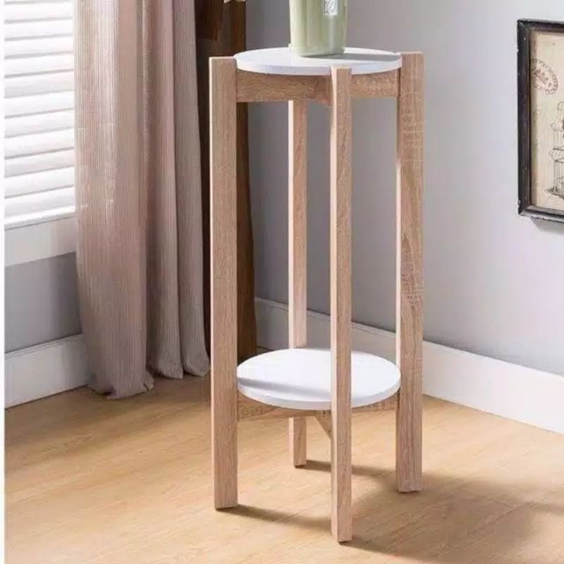 rak bunga sudut minimalis