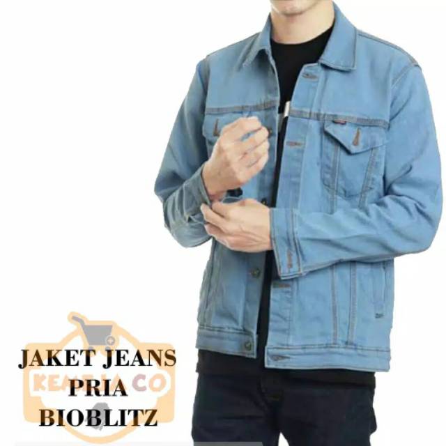 Jaket Jeans Sandwash Hitam / Jaket Jeans Pria Murah BEST SELLER